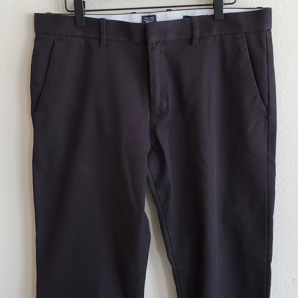 GAP Mens Black Khaki Straight Fit Pants 34x34